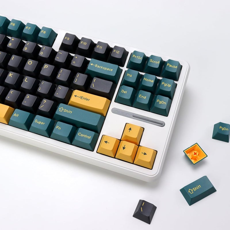 KBDiy MarrsGreen PBT Double Shot Keycap Set,176 Keys Dark Green Custom Key Cap Keycaps 60 Percent Cherry Profile Keycaps for 61/64/68/84/87/100/104/108 Mechanical Keyboard - Image 4